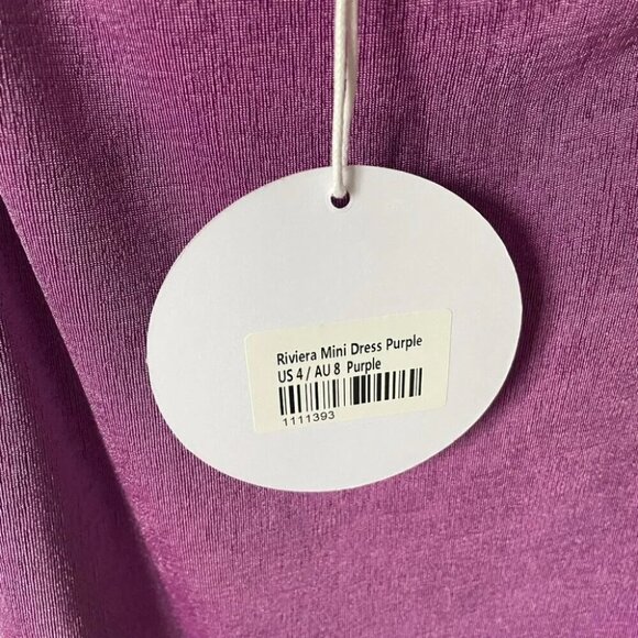 Princess Polly Riviera Halter Mini Dress in Purple  NWT Size 4 - Picture 4 of 6